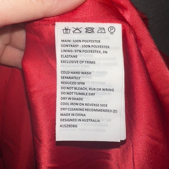 Bardot Red Lace Kids Formal Dress - Picture 5 of 6